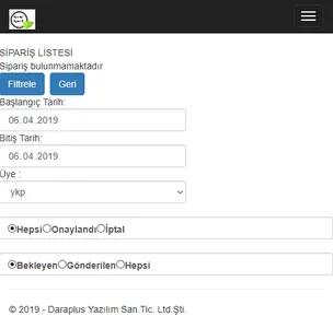 Sürekli Sipariş screenshot 0