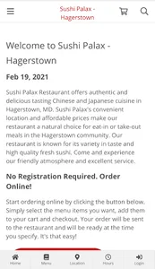 Sushi Palax - Hagerstown Order screenshot 0