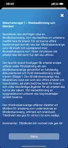 Brandfarliga arbeten screenshot 4
