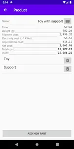 3D print FDM cost Calculator screenshot 5