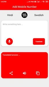 Swedish Hindi Translator screenshot 1
