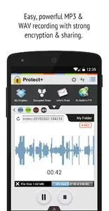 Protect+ MP3/WAV Voice Recorde screenshot 0