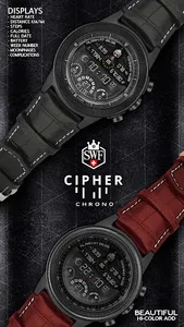SWF Cipher Chrono Watch Face screenshot 1