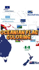 coloring oceania flag screenshot 0