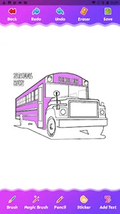 Cartoon bus coloring game screenshot 3