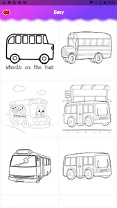 Cartoon bus coloring game screenshot 4