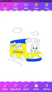 Cartoon bus coloring game screenshot 7
