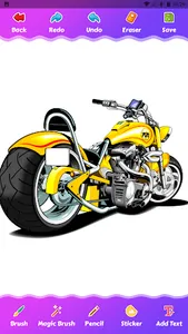 Harley Motorcycle Coloring screenshot 0
