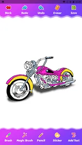 Harley Motorcycle Coloring screenshot 1