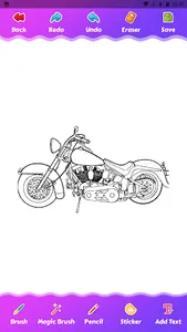 Harley Motorcycle Coloring screenshot 5