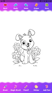 Puppy Dog Coloring Game screenshot 3