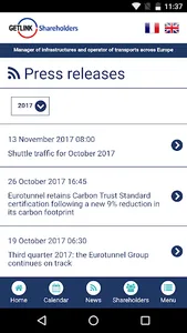 GETLINK Shareholders screenshot 3
