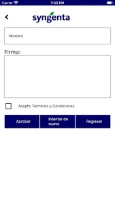 Aprobaciones Syngenta CAC screenshot 4