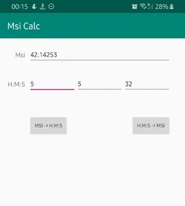 Msi Calc screenshot 1