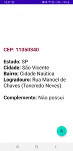 Consulta CEPs Baixada Santista screenshot 2