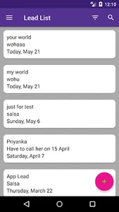 Lead Tracker screenshot 2