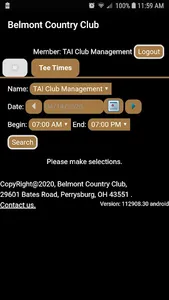 Belmont Country Club screenshot 1