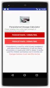 Kids Paracetamol Calculator screenshot 0