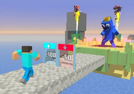 Tall man run, Rainbow friend screenshot 0