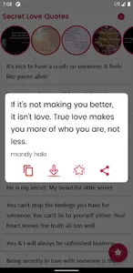 Secret Love Quotes and Sayings screenshot 3