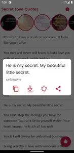 Secret Love Quotes and Sayings screenshot 4