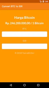 BTC to IDR screenshot 1