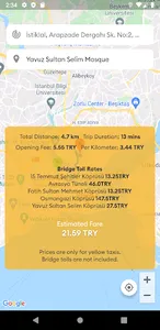 Taxi Fares Calculator Turkey screenshot 2