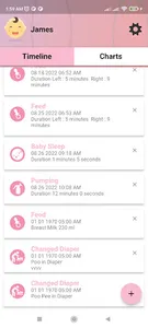 Care baby tracker feed, sleep screenshot 0