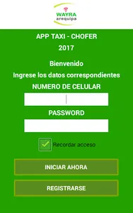 Taxi Wayra AQP Conductor screenshot 1