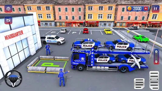 Police Car Transport Car Games screenshot 2
