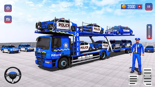 Police Car Transport Car Games screenshot 4
