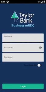 Taylor Bank Business mRDC screenshot 0