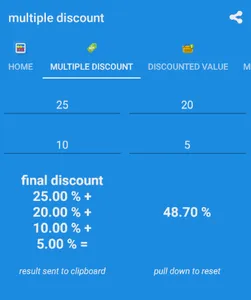 CalcForMe - discount, margin,  screenshot 1