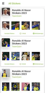 Ronaldo Al-Nassr Stickers 2023 screenshot 0