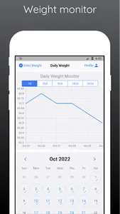 DailyWeight: weight monitor screenshot 1
