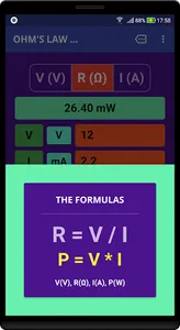 Ohm's Law Calculator (RT) screenshot 1