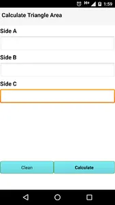Triangle area calculator screenshot 1