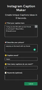 IG Captions - AI Writer screenshot 2