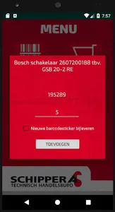 Schipper Barcodescanner screenshot 2