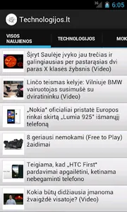 Technologijos.lt aplikacija screenshot 1