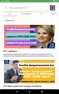 CANADA Immigration NOC Details screenshot 6
