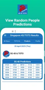 Singapore 4D/TOTO Results screenshot 5