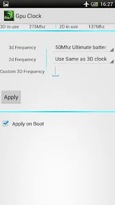 Tegra Overclock screenshot 3