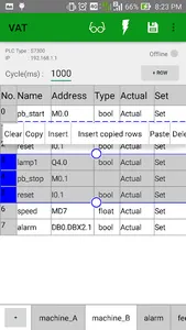 PLC Siemens VAT demo screenshot 1
