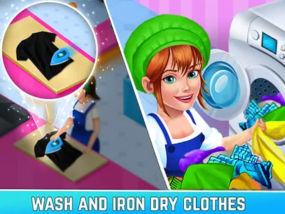 Laundry Shop Washing Games Sim screenshot 6