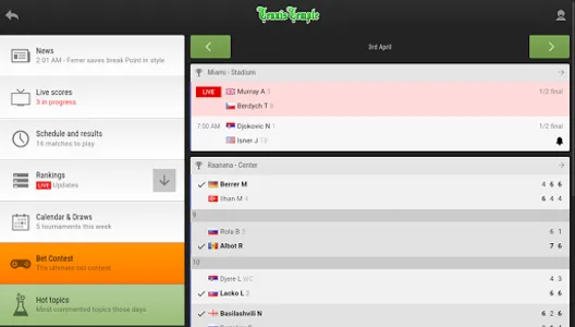 Tennis Temple - Live scores screenshot 10