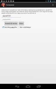 Tentanmal - Tentamensanmälan screenshot 0