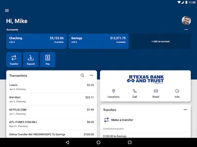 Texas Bank and Trust Mobile screenshot 5