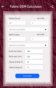 Yarn count and Cost Calculator screenshot 23