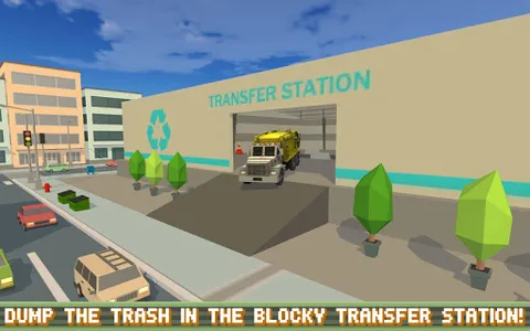 Blocky Garbage Truck SIM PRO screenshot 16